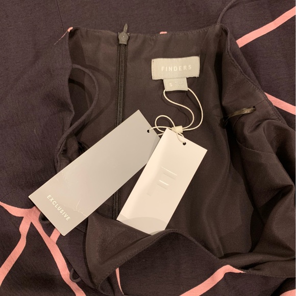 Finders Black and pink midi dress size small - Picture 6 of 8